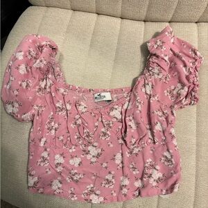 Hollister Pink Floral Blouse